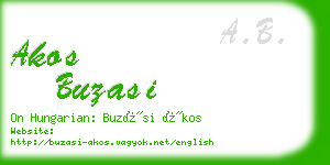 akos buzasi business card